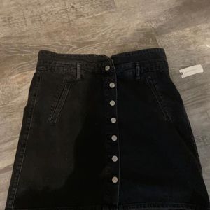 Black Pilcro Jean Skirt from Anthro